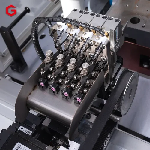 Fully Automatic Double-End Terminal Crimping and Single-End Plastic Housing Threading Machine GL-1801C - Image 3